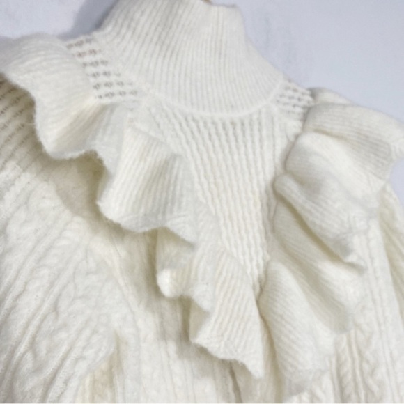 MADEWELL Cable Winslow Mockneck Pullover Sweater Alpaca NEW - Picture 13 of 16